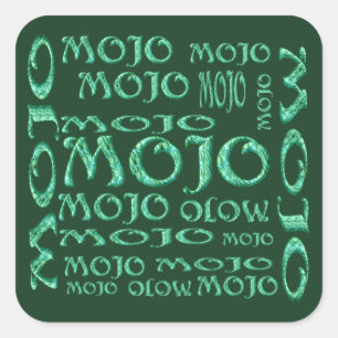 Aufkleber mit grünem Mojo