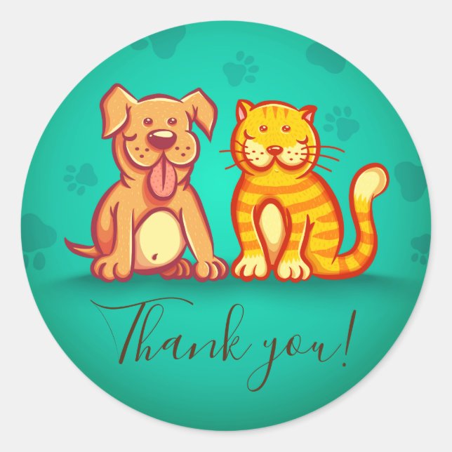 Aufkleber mit Haustieren (Vorderseite)