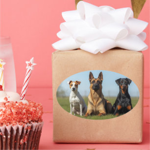 Aufkleber mit Hunden