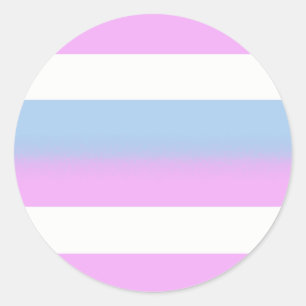 Aufkleber mit intersexueller Flagge - rund