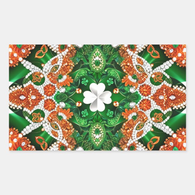 Aufkleber mit irischen Farben (Vorderseite)