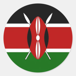 Aufkleber mit kenianischer Flagge