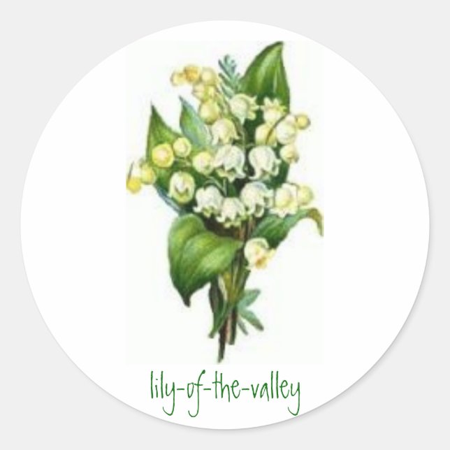 Aufkleber mit Lily-of-the-Valley-Design (Vorderseite)