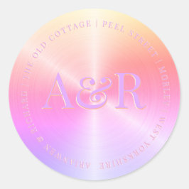 Aufkleber mit Monogramm