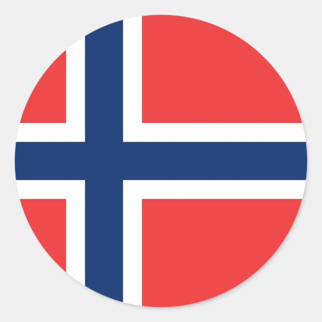 Aufkleber mit norwegischer Flagge (Vorderseite)