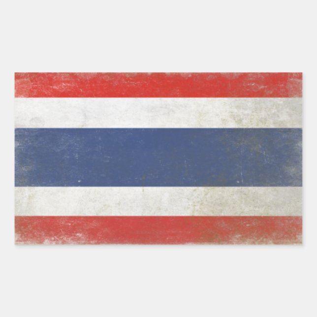 Aufkleber mit Not leidender thailändischer Flagge (Vorderseite)