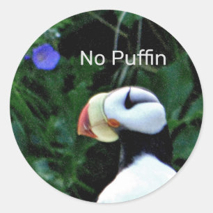 Aufkleber mit Puffin "No Puffin"