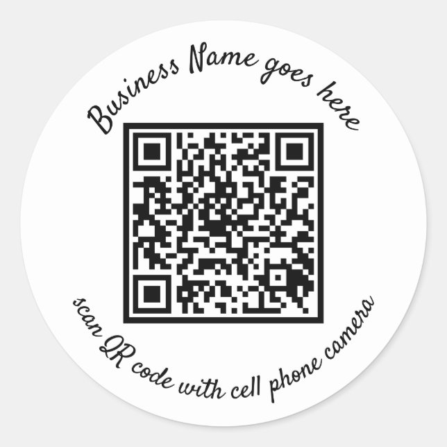 Aufkleber mit QR-Code (Vorderseite)
