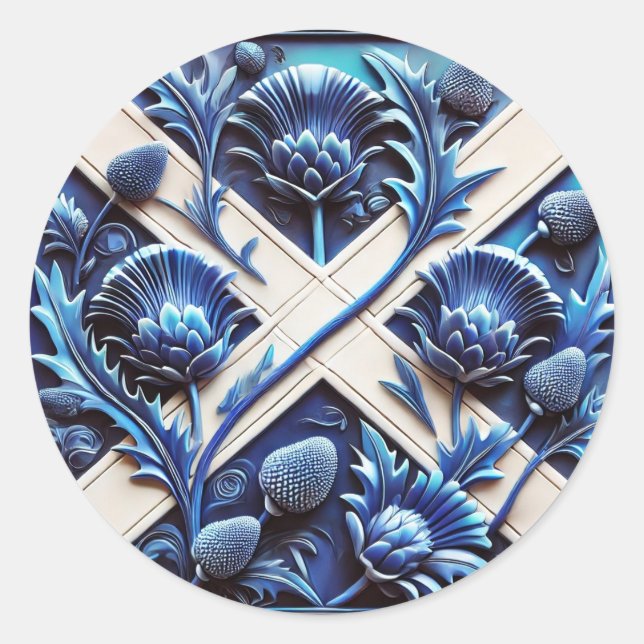 Aufkleber mit schottischem Thistles Design (Vorderseite)