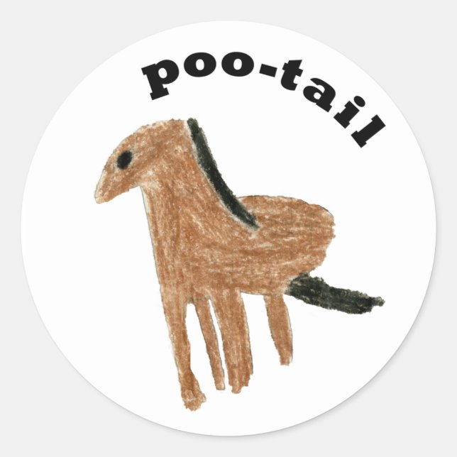 Aufkleber mit Schwanz (Vorderseite)