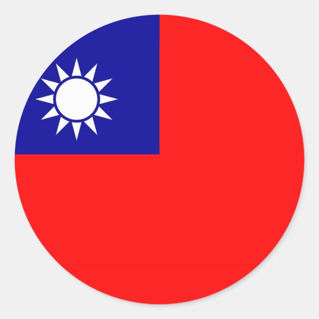 Aufkleber mit taiwanischer Flagge (Vorderseite)