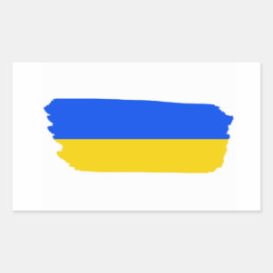 Aufkleber mit ukrainischer Flagge