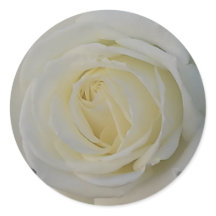 Aufkleber mit weißer Blume