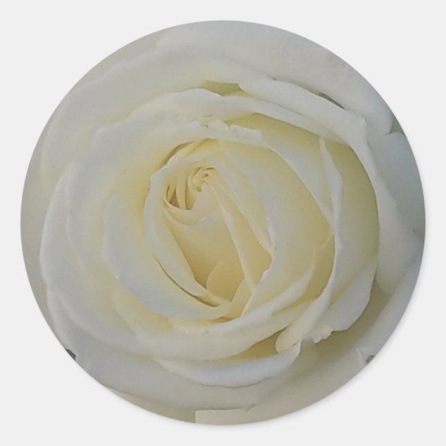 Aufkleber mit weißer Blume (Vorderseite)