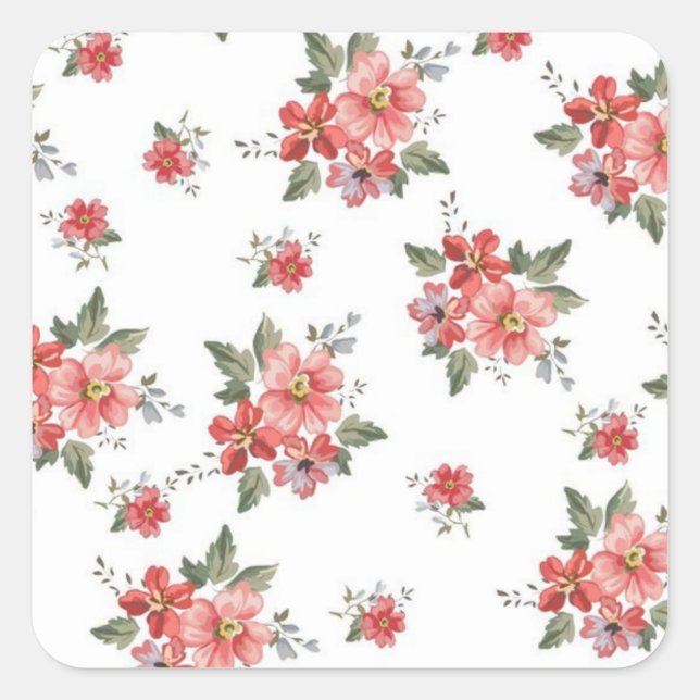 Aufkleber mit zauberhaften Blumendesigns (Vorderseite)