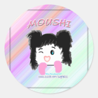 Aufkleber "Moushi"-Cartoon
