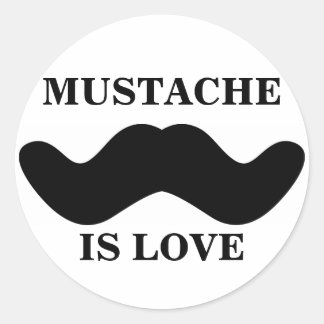 Aufkleber "Mustache is Liebe"