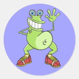 Aufkleber-Nagel "Cartoon" Runder Aufkleber