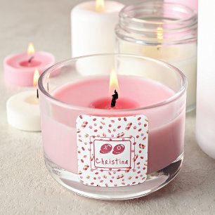 Aufkleber Name XO Candy Muster Valentinstag 1,5 Zo