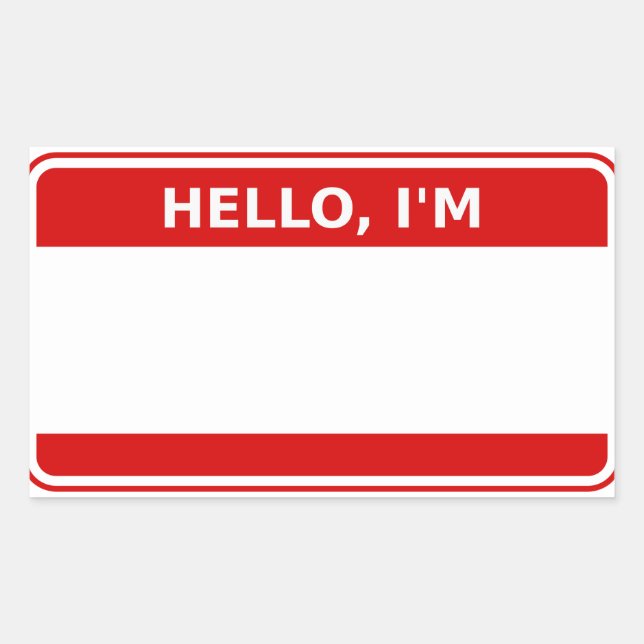 Aufkleber Nametags für Ereignisse (Vorderseite)