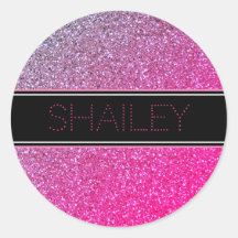 Aufkleber oder Umschlag Aufkleber für rosa Glitzer