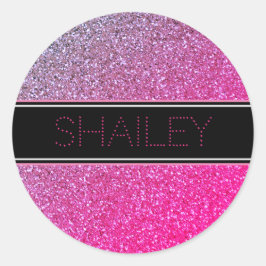 Aufkleber oder Umschlag Aufkleber für rosa Glitzer