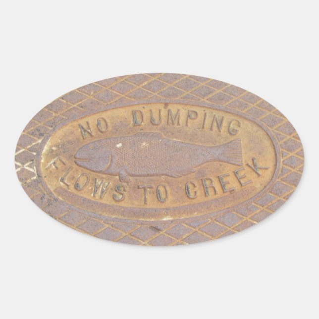 Aufkleber (ovl) - Flüsse nach Creek (Vorderseite)