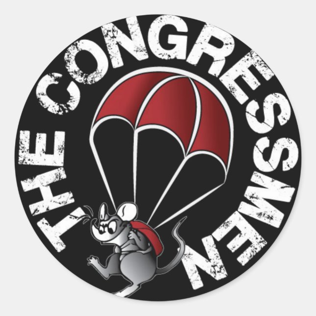 Aufkleber "Parachute Mouse" (Vorderseite)