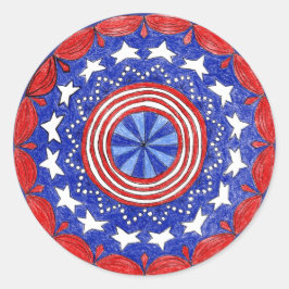 Aufkleber Patriotic Round