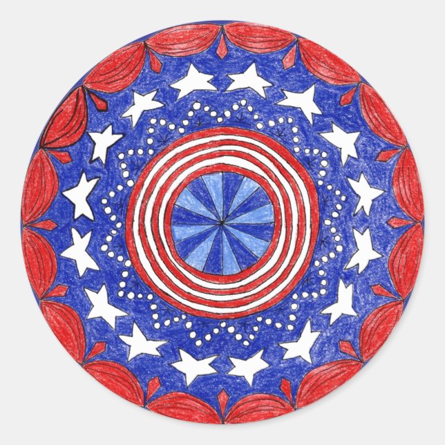 Aufkleber Patriotic Round (Vorderseite)