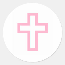 Aufkleber "Pink Cross"