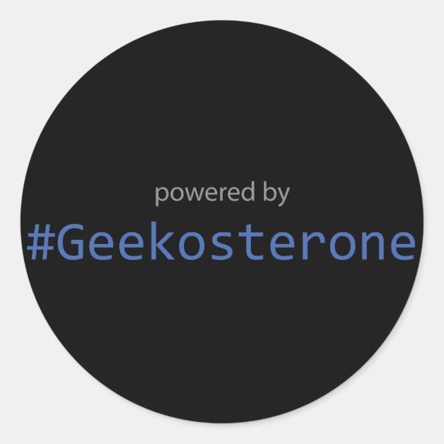 Aufkleber - Powered by #Geekosteron (Vorderseite)