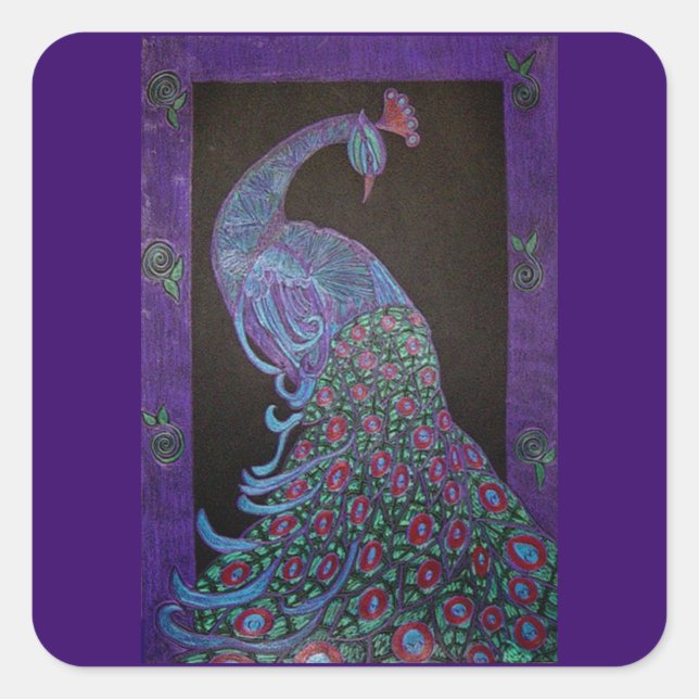 Aufkleber - Proud Peacock (Vorderseite)