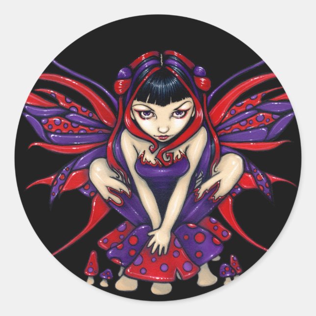 Aufkleber "Punkt Mushroom Fairy" (Vorderseite)