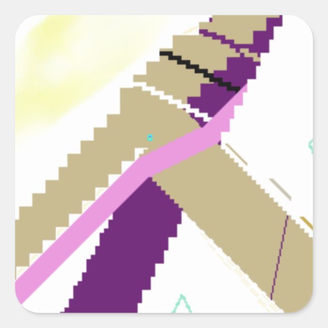 Aufkleber! Quadratischer Aufkleber (Vorderseite)