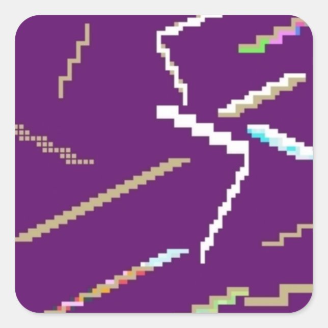 Aufkleber! Quadratischer Aufkleber (Vorderseite)