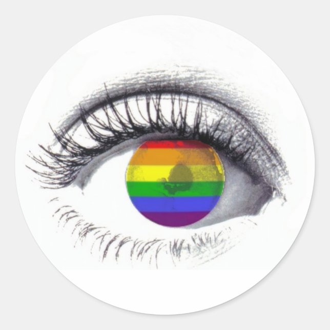 Aufkleber Rainbow Eye (Vorderseite)