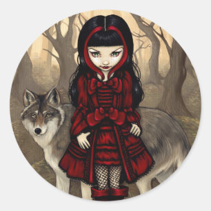 Aufkleber "Red Riding Hood in Herbst"