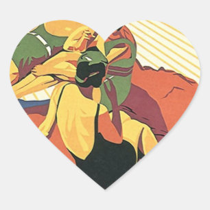 Aufkleber Retro Beach Vacations auf dem Steg