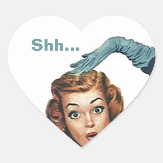 Aufkleber Retro Lady Fun Überraschung Party Siegel (Vorderseite)