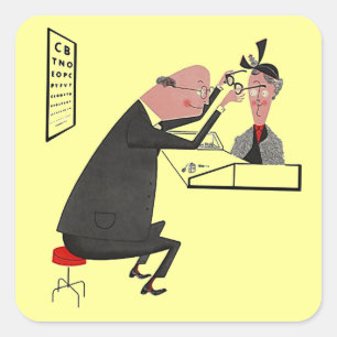 Aufkleber Retro Rosa Herzophthamologe Augenarzt