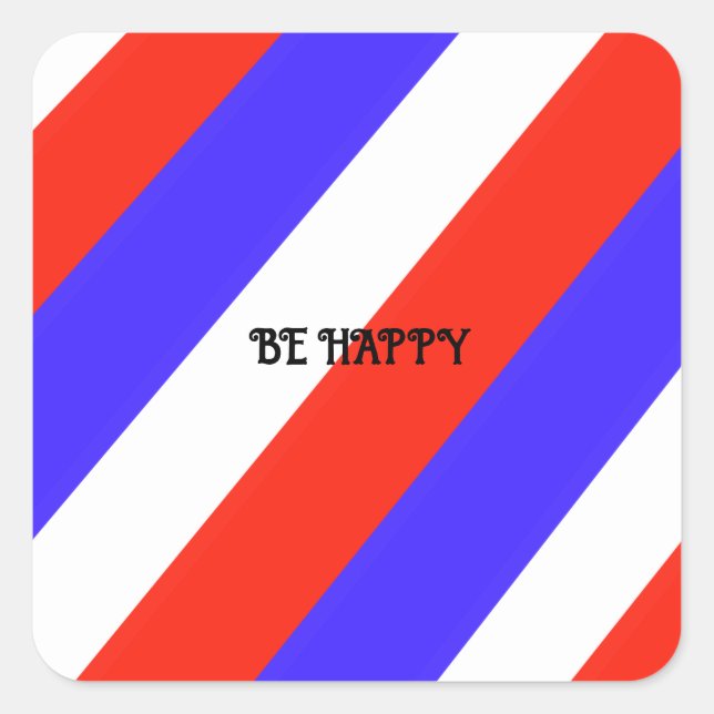 Aufkleber Rot Weiß & Blau (Vorderseite)