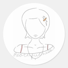 Aufkleber "Ruhe", handgezeichnet