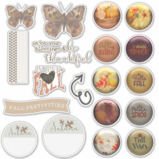 Aufkleber | Saisonaler Scrapbook Stickers Herbst