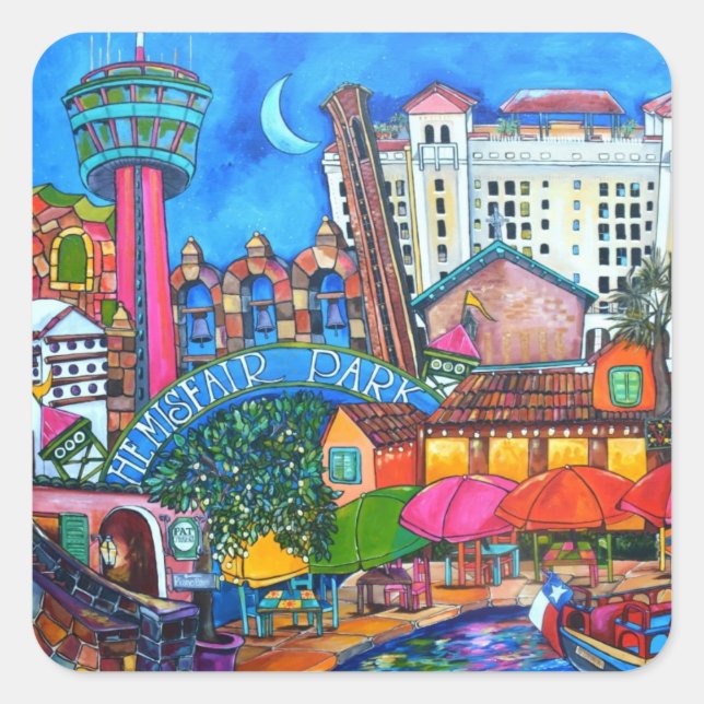 Aufkleber San Antonio Riverwalk (Vorderseite)