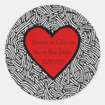 Aufkleber Save the Date Doodherz