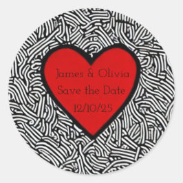 Aufkleber Save the Date Doodherz