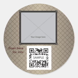 Aufkleber-Schablone generisches Brown Runder Aufkleber