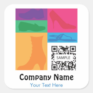 Aufkleber-Schablonen-Einzelhandels-Schuhe Quadratischer Aufkleber