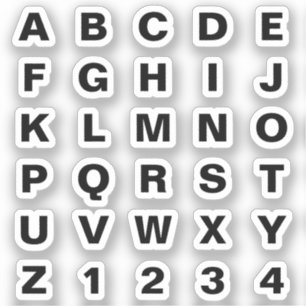 Aufkleber schneiden Vinyl Alphabet